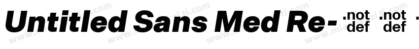 Untitled Sans Med Re字体转换